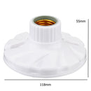 AC250V 6A White Plastic CK-022 E27 Screw Flat Lamp Holder Bulb Adapter Light Socket for Ceiling Lighting