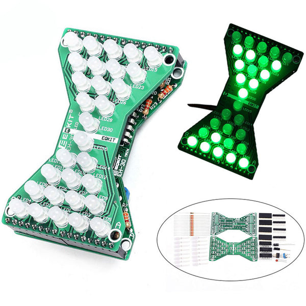 5pcs DC 5V Blue DIY LED Electronic Hourglass Kit Soldering Practice Spare Parts Module