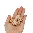 7Pcs Woodmade Polyhedral Dices Set Role Playing Game Dice Gadget for Dungeons Dragon Games Gift