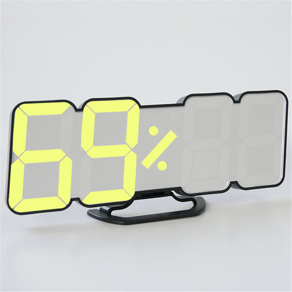 3D LED Digital Clock 115 Colors Temp Humidity Display Desk Wall Alarm Home Decor Alarm Clock with Temperature Voice Control