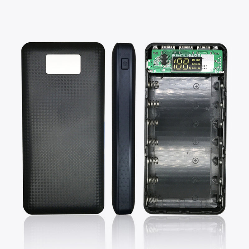 DIY 3 Port USB Mobile Power Bank Charger Case 5V 2A 7x 18650 Battery Kit Box