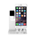 Stainless Steel Docking Station Charging Stand Phone Holder Watch Holder for Smart Phone for iPhone Apple Watch Series 1 2 3 4 5
