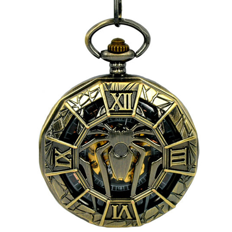 JIJIA JX001 Big Spider Hollow Spider Men Mechanical Watch Pocket Watch