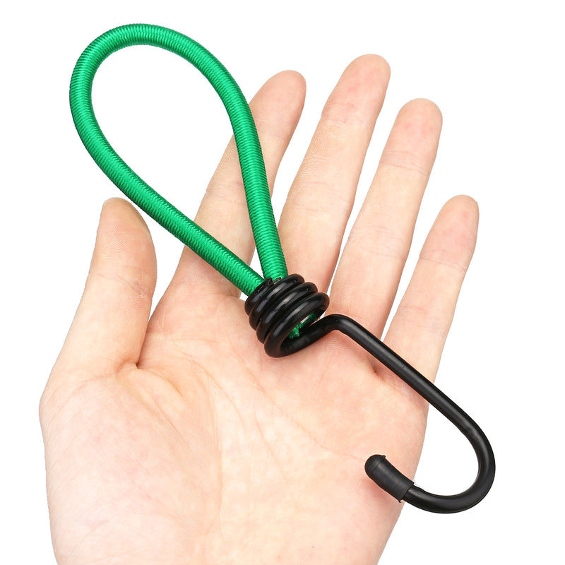 8Pcs 6mm*15cm Heavy Bungee Stretch Cord Camping Hiking Tent Elastic Rope Waterproof Canopy Rope Nail Fixed Hook For Boating