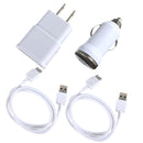 Combination Micro USB Cable + Wall and Car Charger OEM For Samsung Galaxy Note 3 S5
