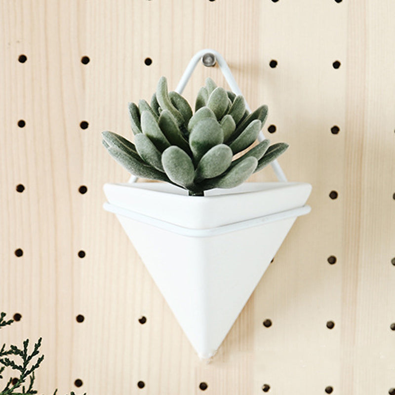 Wall Hanging Plant Flower Pot Succulent Ceramic Planter Stand Box Holder