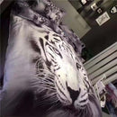 3 PCS Bedding Sets 3D Animal Tiger Head Printing Quilt Cover Pillowcase For Full Size