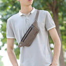 Unisex Canvas Waist Bag Waist Belt Bag Fanny Pack Hip Pouch Travel Sports Phone Pocket