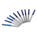 Drillpro 10pcs 3.175mm Blue NACO Coated PCB Bits Carbide Engraving Milling Cutter For CNC Tool Rotary Burrs