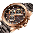 CURREN 8354 Calendar Auto Date Display Men Watch Stainless Steel Band Quartz Watch