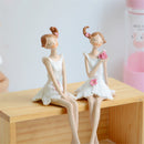 2pcs/set Beautiful Girl & Angel Creative Resin Doll Ornaments Fairy Statue Wedding Home Decorations