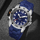 OCHSTIN GQ6124 Waterproof Outdoor Silicone Quartz Watch Luminous Display Men Wrist Watch