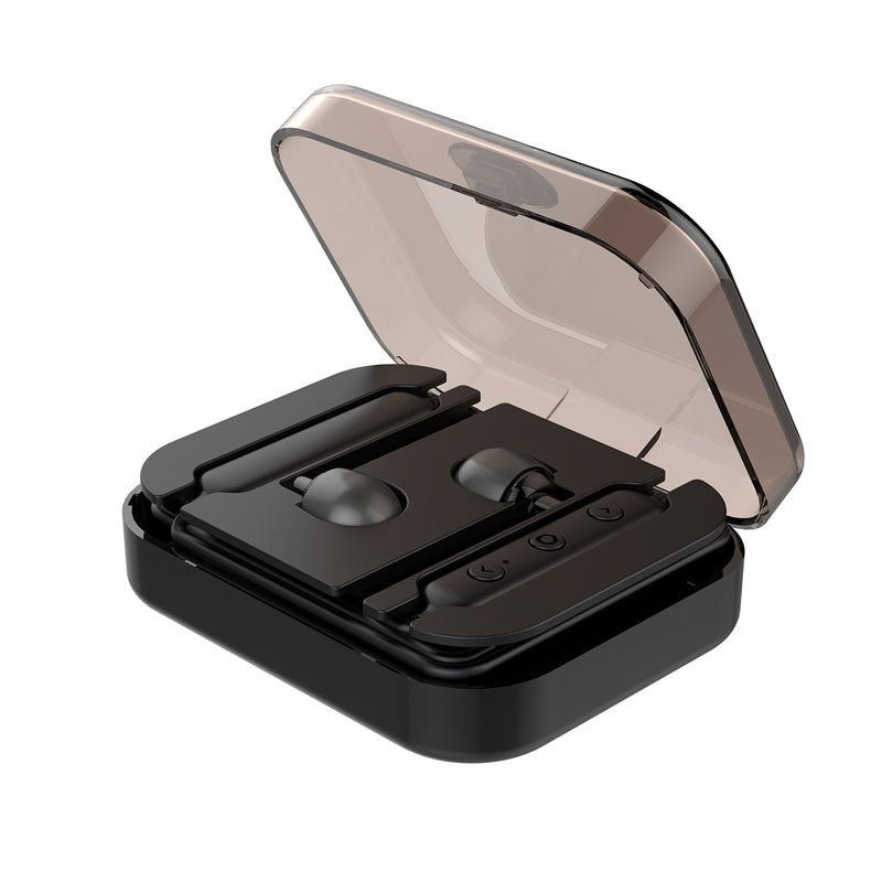 [bluetooth 5.0] Hifi Wireless bluetooth Earphone Magnetic Adsorption Stereo Sports Headphone with Mic with Chariging Box