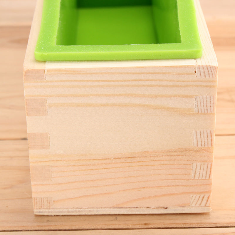 Rectangle Silicone Soap Mold Wooden Box DIY Tool Toast Loaf Cake Baking Mold