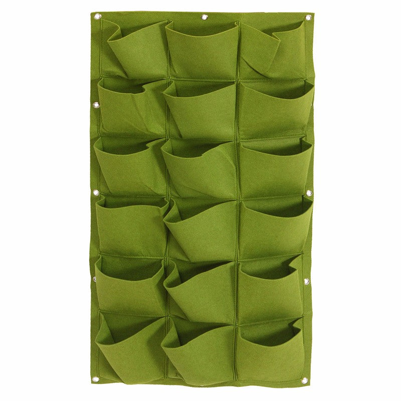 18 Pocket Vertical Greening Hang Wall Garden Seedling Plant Grow Bag Planter