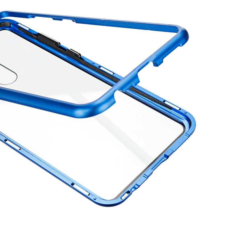 Bakeey Magnetic Adsorption Metal Tempered Glass Flip Protective Case for Xiaomi Redmi 8A