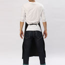 Men Faux Leather Bib Apron Waterproof Kitchen Restaurant Cooking Butchers Aprons