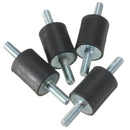 4pcs M6x20x25mm Rubber Shock Absorber Doubles Ends Rubber Mounts Vibration Isolator Mounts