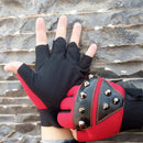 FAITH PRO Hunting Sports Tactical Half Finger Leather Cooler Motorcycle Bike Anti Skid Gloves