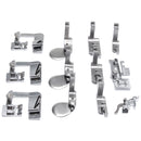 12Pcs Single Needle Sewing Machine Tools Parts Adjustable Bias Tape Binder Rolled Hemmers