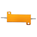 RX24 100W 220R 220RJ Metal Aluminum Case High Power Resistor Golden Metal Shell Case Heatsink Resistance Resistor