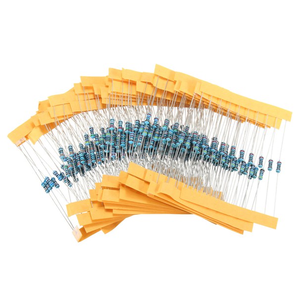 300Pcs 1% 1/4W Metal Film Resistor Resistance 30 Values Assortment Kit