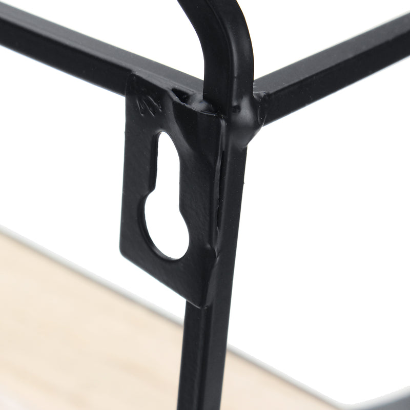 Wall Hanging Hexagonal Iron Shelf Decoration Wood Rack Shelves Twill Trellis Strip Bracket