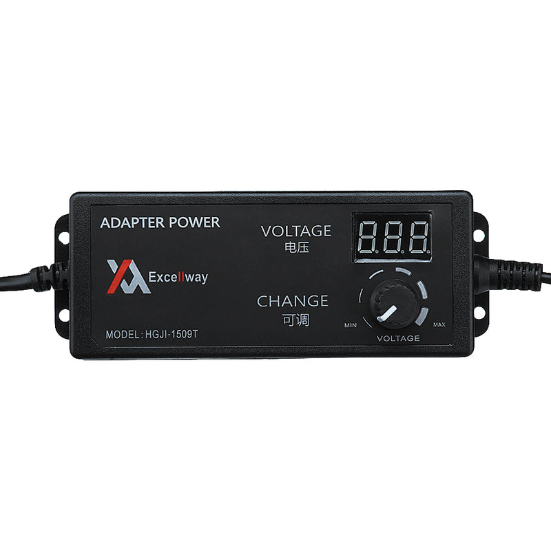 Excellway 4-24V 2.5A 60W AC/DC Adjustable Power Adapter Supply EU Plug Speed Control Volt Display