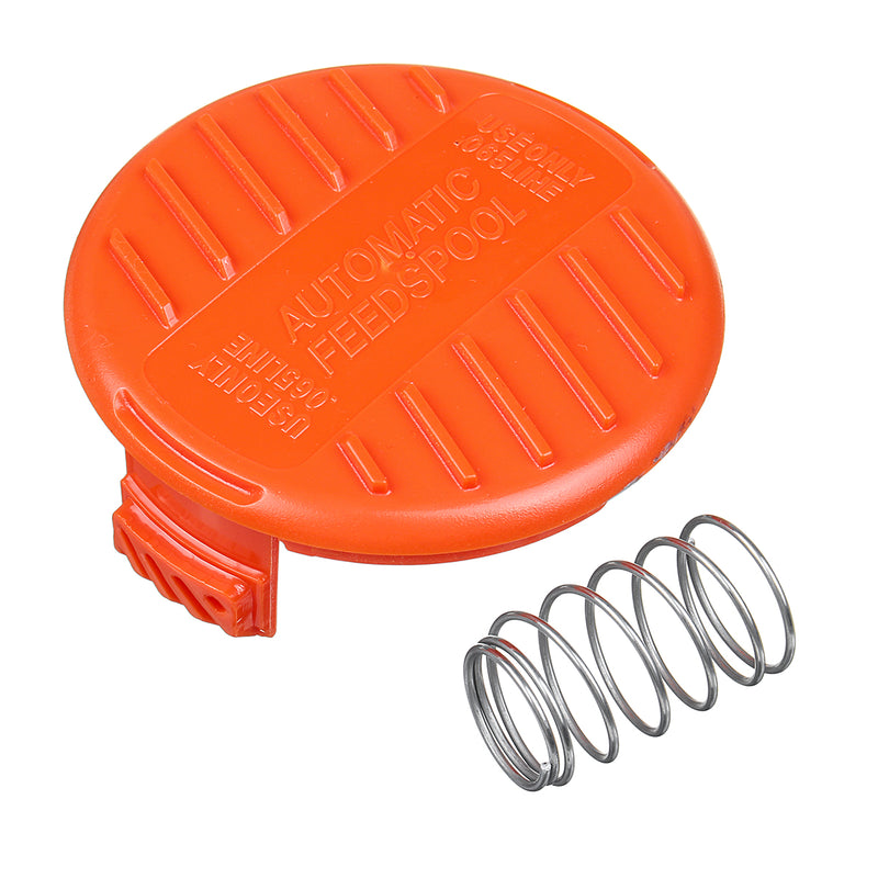 6Pcs Weed Eater String Replacement Spool Line +1pc Trimmer Cap & Spring For Black For Decker Lawnmower