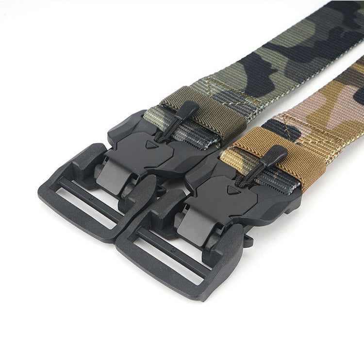 AWMN S5S 125cm Nylon Camouflage Tactical Belt Plastic Magnetic Buckle Belt