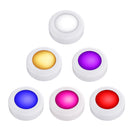 6 LED Puck Lights Under Cabinet Light Wireless Battery Powered 2 Remote Controls