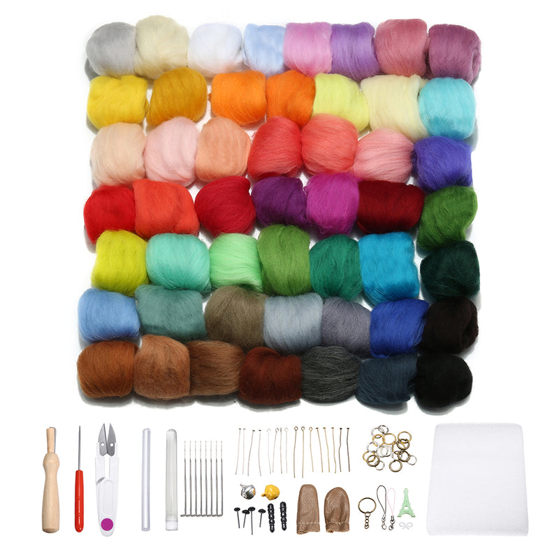 50 Color Felting Needles Starter Kits Mat Wool Fibre Needle Sewing Tools