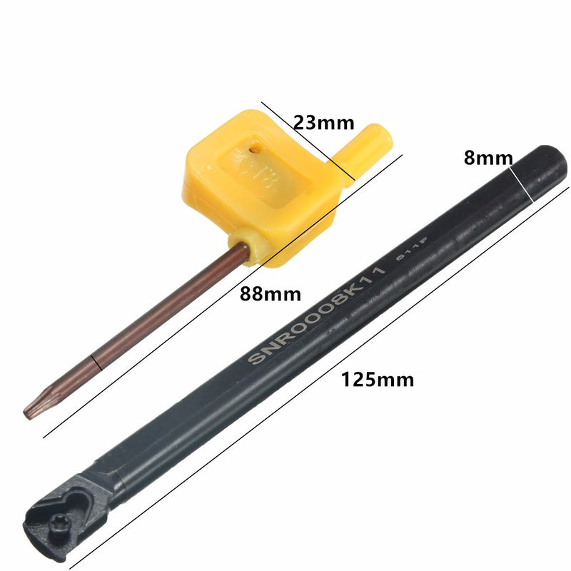 SNR0008k11 8x125mm Threading Boring Bar Turning Tool  with T8 Wrench