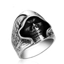 Black Skull Ring Of Death Stainless Steel Ring