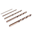 JIMI Upgrade 5Pcs 2-6mm Drill Bits HSS-CO Cobalt Twist Drill Bit For Bosch Dremel Rotary Tool