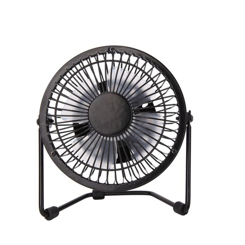 LILENG 4 Inch Mini Protable Electric Aluminum Fan USB Rechargable Quiet Operation Fan for Table Desktop Home Office Travel