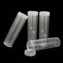 10Pcs/Set 25mm Round Clear Plastic Coin Tube Coin Holder Container for Quarter Dollar Storage Tube Screw