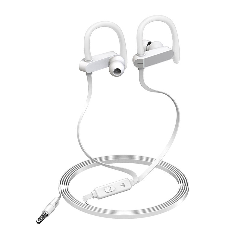 PTM T50 Sports Ear Hook Earphone Universal Wired Headset With Mic for Mobile Phones PC