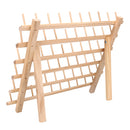 60 Spools Sewing Thread Rack Embroidery Storage Wooden Holder Cones Stand Shelf Needlework Tool