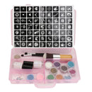 Glitter Powder Diamond 12 Color 111 Stencil Temporary Tattoo Kit Body Art Paint