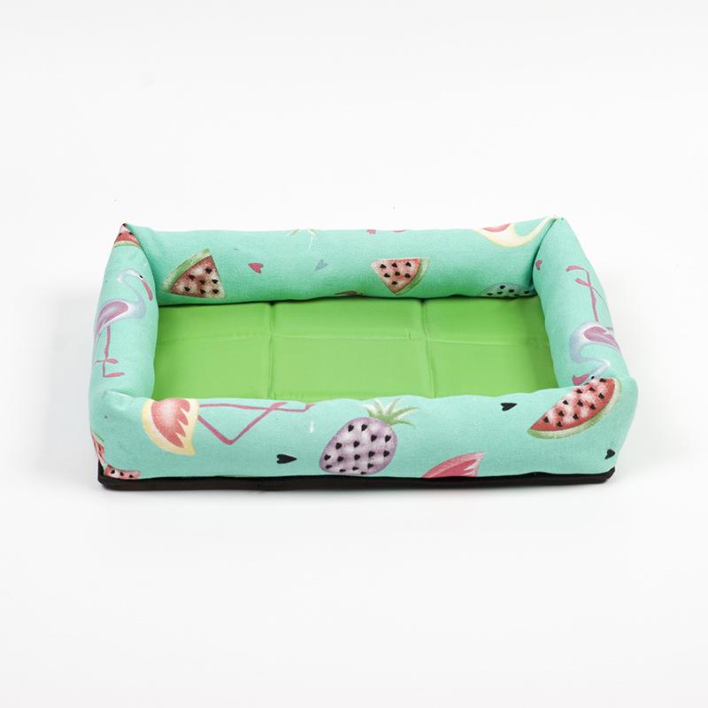 Loskii Summer Pet Cooling Mat Dog Mats Pet Bed for Puppy Teddy Cushion House