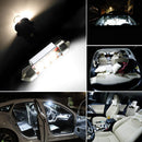 Audew 6PCS 42mm C5W 4014 SMD LED Festoon Dome Lights Licence Plate Bulbs 12V 2.7W 4882K White Kit