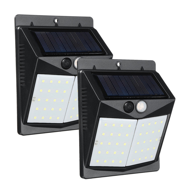 Solar 40 LED Wall Light PIR Motion Waterproof Outdoor Wide Angle Security Lamp