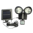 22 LED Solar Powered Double Head Motion Sensor White Light Wall Lamp Outdoor Security Flood Light