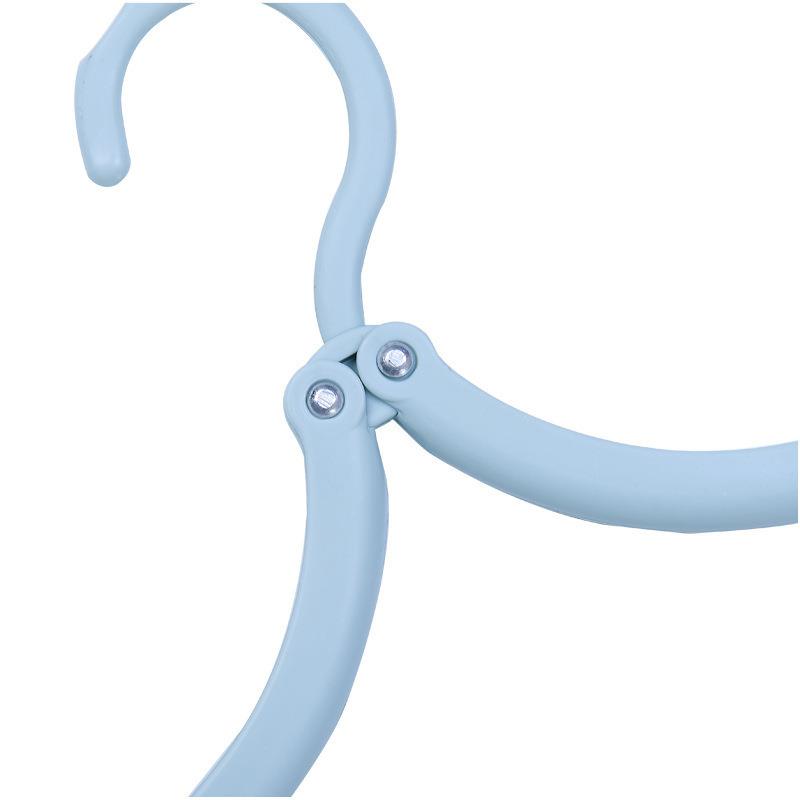 Folding Travel Hanger Portable Travel Clothes Brace Household Windproof Clothes Hanger Non-slip Clothes Hanger Plastic Cloth Hanger