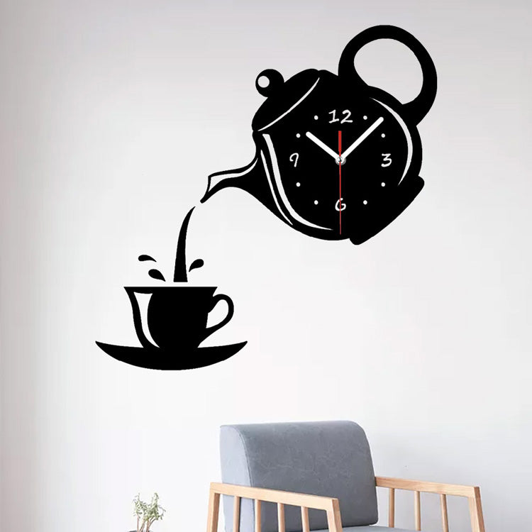 Emoyo ECY018 DIY Creative Teapot Head Wall Clock Animal Wall Clock For Home Office Decorations