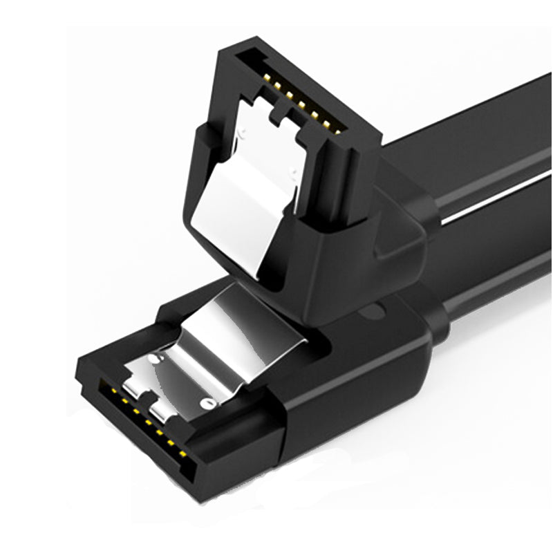 SAMZHE 3UX-05B 6Gbps SATA3.0 Male to Male Straight to Curved / Straight SATA Data Cable