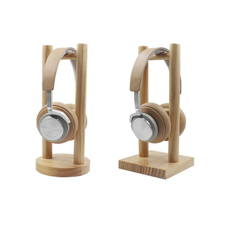 Bamboo Wood Headphone Holder Stand Headset Mount Bracket Desktop Headphone Stand