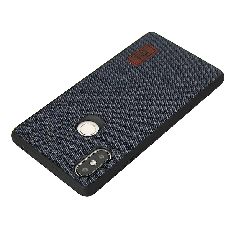 Bakeey Luxury Fabric Splice Soft Silicone Edge Shockproof Protective Case For Xiaomi Mi8 SE