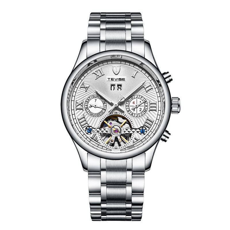 TEVISE 806 Military Wind Male Wristwatch Automatic Stainless Steel Luminous Mechanical Watche